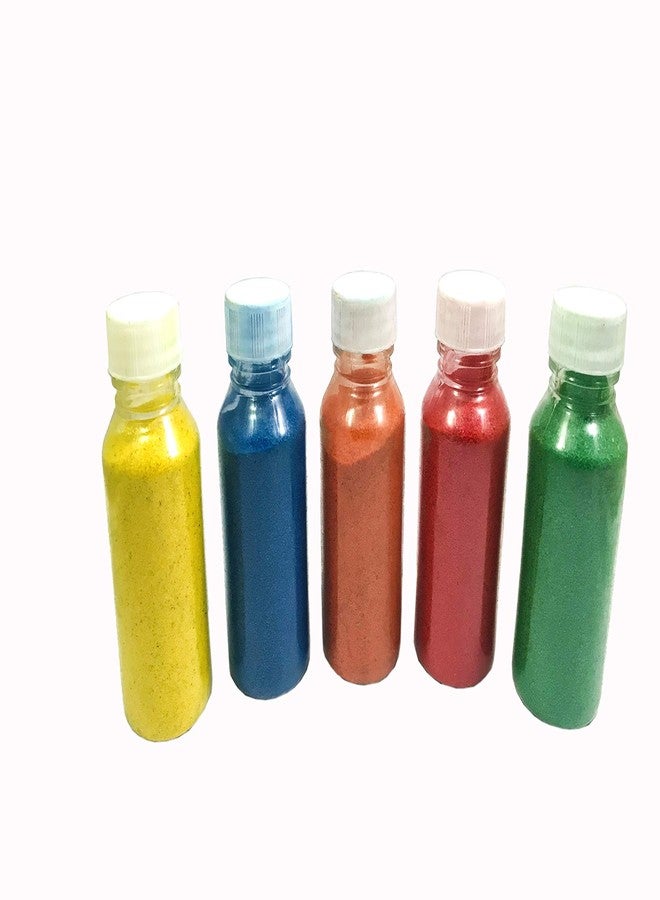 Evisha 5 Rangoli Colours Bottles with Rangoli Making Tool - Image 4